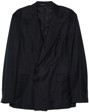 Canali Double-Breasted Suit - Black