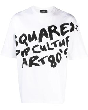 DSquared² Pop Culture Art Cotton T-shirt - White