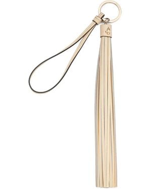 Jimmy Choo Tassel Keyring Charm - White