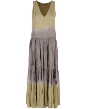 Roberto Collina Tie-Dye Effect Maxi Dress - White