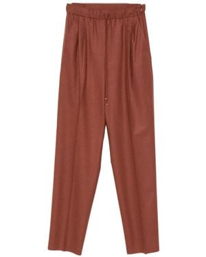 Max Mara Drawstring Straight-Leg Pants - White