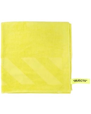 Off-White c/o Virgil Abloh Telo Da Mare Con Motivo Chevron - Giallo