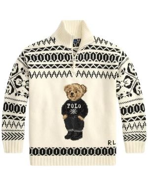 Polo Ralph Lauren Polo Bear Intarsien-Pullover - Mettallic