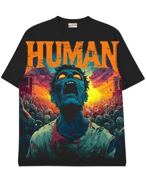 ALL HUMAN Camiseta con estampado de zombis - Negro