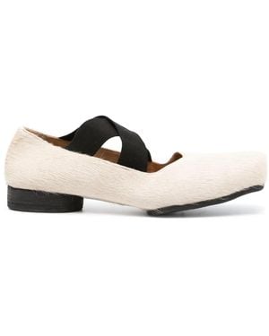 Uma Wang Ballerinas Mit Eckiger Kappe - Weiß