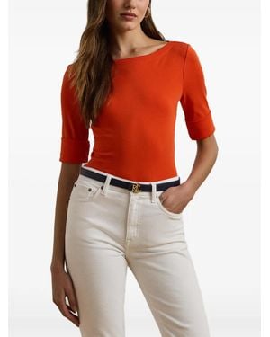 Ralph Lauren Boat-Neck T-Shirt - Red