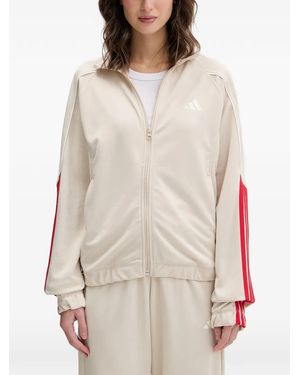 adidas Side-Stripe Zip-Up Tracksuit - White