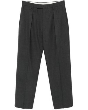 Sandro Virgin-Wool Pleated Trousers - Black
