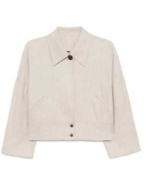 N.Peal Cashmere Cashmere Jacket - Natural