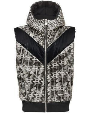 Balmain Bodywarmer Met Print - Zwart