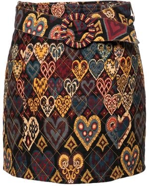 FARM Rio Hearts Ikat Skirt - Blue