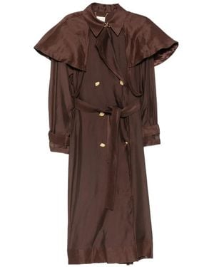 Aje. Whisper Trench Coat - Brown
