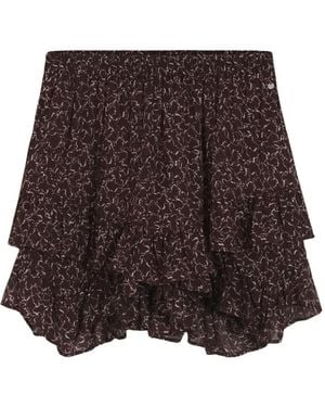 BOSS Ruffled Mini Skirt - Brown