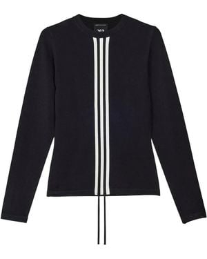 Y-3 スリーストライプ スウェットシャツ - ブルー