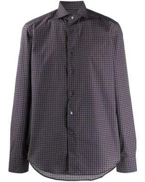 Dell'Oglio Geometric Patterned Shirt - Blue