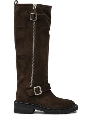 Via Roma 15 Botas con hebilla y cremallera - Negro