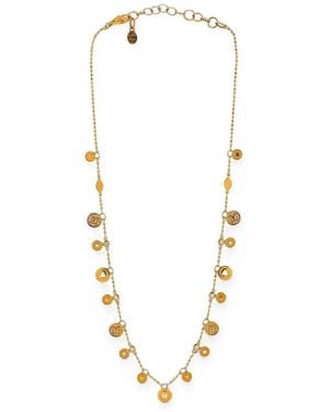 Buddha Mama Diamond Coin Necklace - White