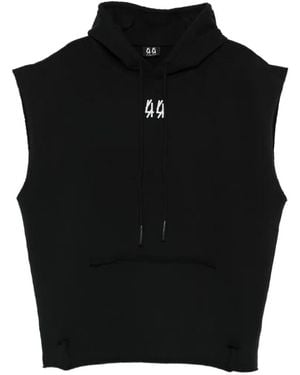 44 Label Group Mini Logo Hooded Sweatshirt - Black