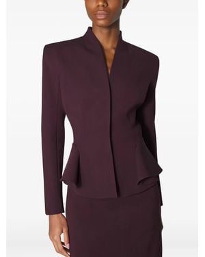 Mugler Peplum-Waist Fitted Jacket - Purple