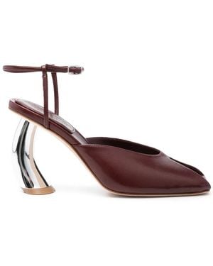 A.W.A.K.E. MODE Giustine Peeptoe-Pumps Mit Metallic-Absatz 85Mm - Braun