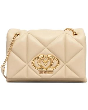 Love Moschino Gesteppte Umhängetasche - Natur