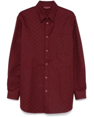 Gucci GG キャンバス シャツ - レッド