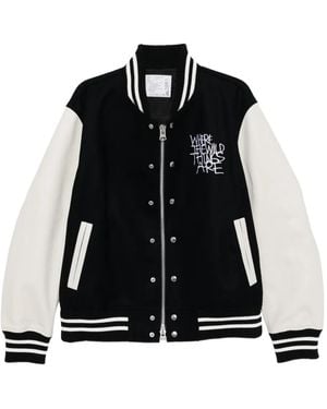Sacai Where The Wild Thing Are Bomber Jacket - Black