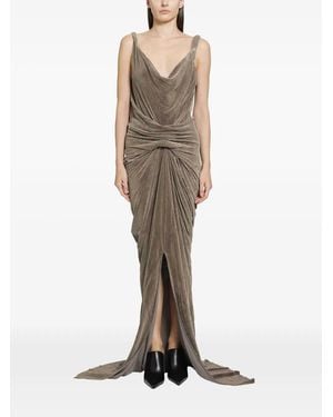 Rick Owens Strutter Draped Maxi Dress - White