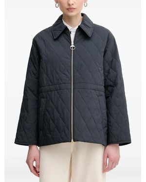 Barbour Clarissa Quilted Diamond-Pattern Jacket - Black