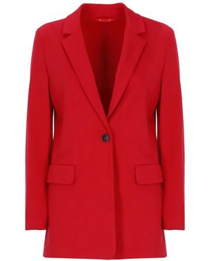 Emme Blazer Monopetto Con Revers A Lancia - Rosso