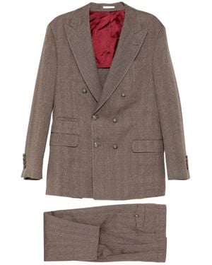 Brunello Cucinelli Double-Breasted Suit - Brown