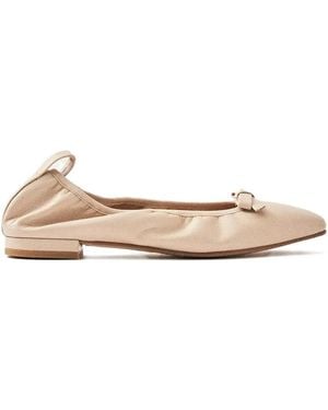 Alohas Freya Bow-Detail Square-Toe Flats - Pink