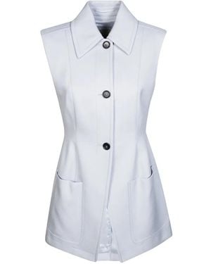 Sportmax Button-Up Gilet - White