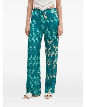 La Petite Francaise Poudre Printed Trousers - Blue