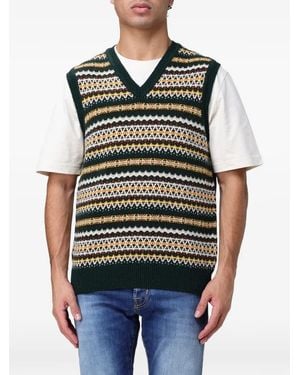 Sebago Chaleco Estilo Jersey Con Cuello En V - Negro
