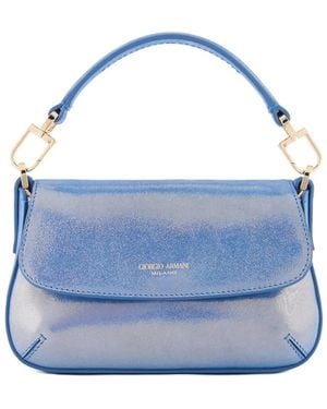 Giorgio Armani La Prima Flap Shoulder Bag - Blue