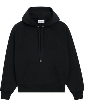 Ami Paris Sudadera Ami De Coeur Con Capucha - Negro
