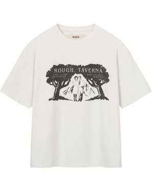 ROUGH グラフィック Tシャツ - ホワイト