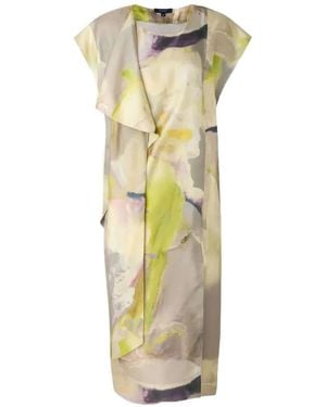 Soeur Iberis Silk-Satin Midi Dress - White