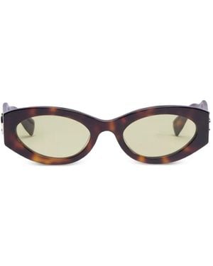 Viktor & Rolf Oval-Frame Sunglasses - Brown