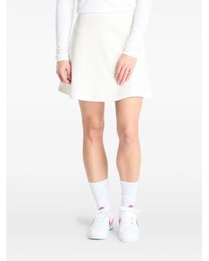 Nike Ribbed-Knit Mini Skirt - White