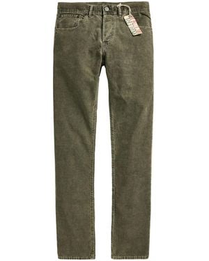 RRL Logo Patch Corduroy Jeans - Green