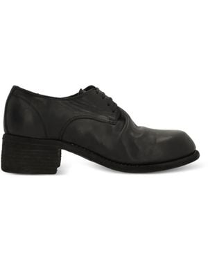 Guidi Round-Toe Derby Shoes - Black