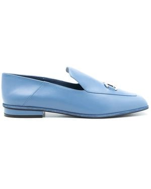 Ferragamo Square Toe Loafers - Blue
