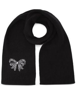 Kurt Geiger Belgravia Bow-Embellished Scarf - Black