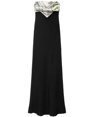 Versace Vestido De Fiesta De Palabra De Honor - Negro