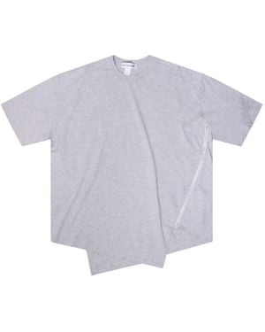 Comme des Garçons T-Shirt Asymétrique À Détails De Zips - White