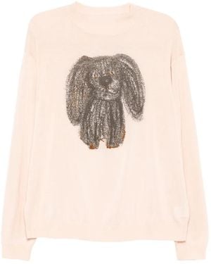 JNBY Puppy-Embroidered Top - White