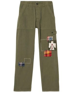 Fortela Pantalones Jacey Con Diseño Patchwork - Verde