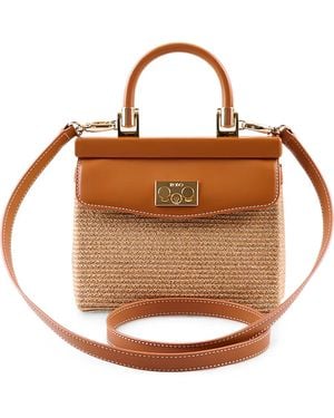 Rodo Paris Raffia Tote Bag - Brown